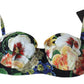 Dolce & Gabbana Multicolor Floral Print Swimwear Bikini Tops