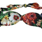 Dolce & Gabbana Black Floral Print Nylon Swimwear Bikini Tops