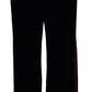 Dolce & Gabbana Black Velvet High Waist Trousers Pants