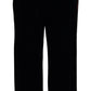 Dolce & Gabbana Black Velvet High Waist Trousers Pants