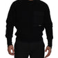 Dolce & Gabbana Black Cotton Crewneck Sweatshirt Sweater