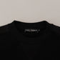 Dolce & Gabbana Black Cotton Crewneck Sweatshirt Sweater
