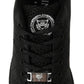 Philipp Plein Black Casual Running Sneakers Shoes