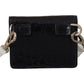 Dolce & Gabbana Blue White Caiman Leather Strap Card Holder Wallet