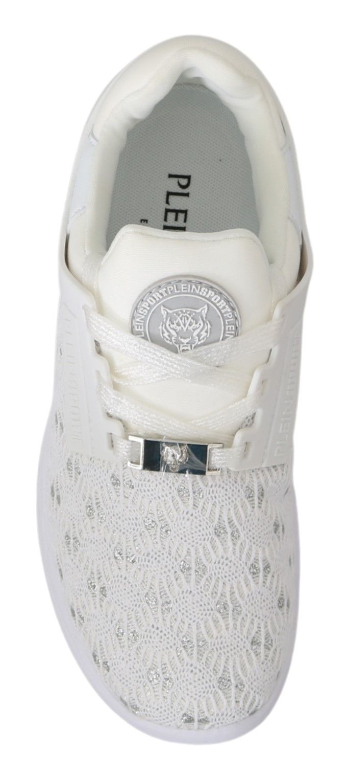 Philipp Plein 화이트 폴리에스터 캐주얼 스니커즈 슈즈