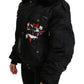 Dolce & Gabbana Black Queen Crown Sequined Bomber Jacket