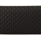 Gucci Black Wallet Microguccissima Leather Zipper wallet
