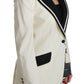 Dolce & Gabbana Wool Cream Single Breasted Coat Blazer Jacket