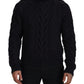 Dolce & Gabbana Black Wool Knit Turtleneck Pullover Sweater