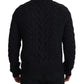 Dolce & Gabbana Black Wool Knit Turtleneck Pullover Sweater