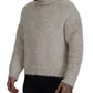 Dolce & Gabbana Cream Wool Knit Turtleneck Pullover Sweater