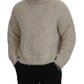 Dolce & Gabbana Cream Wool Knit Turtleneck Pullover Sweater