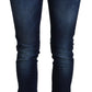 Acht Blue Cotton Low Waist Slim Fit Women Casual Denim Jeans