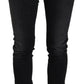 Acht Black Cotton Low Waist Slim Fit Women Casual Denim Jeans