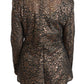 Dolce & Gabbana Gold Black Lace Blazer Coat Floral Jacket