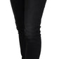 Acht Black Cotton Low Waist Slim Fit Women Casual Denim Jeans