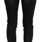 Acht Black Cotton Low Waist Slim Fit Women Casual Denim Jeans