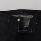 Acht Black Cotton Low Waist Slim Fit Women Casual Denim Jeans