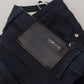 Acht Blue Cotton Low Waist Slim Fit Women Casual Denim Jeans