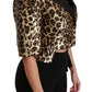 Dolce & Gabbana Blazer Gold Leopard Sequined Jacket