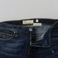 Acht Blue Washed Cotton Low Waist Women Casual  Jeans