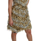 Dolce & Gabbana Silver Gold Sheath Mini Shift Gown Dress