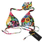 Dolce & Gabbana Multicolor Floral Print Swimwear Bikini Tops