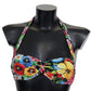 Dolce & Gabbana Multicolor Floral Print Swimwear Bikini Tops