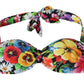 Dolce & Gabbana Multicolor Floral Print Swimwear Bikini Tops
