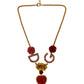 Dolce & Gabbana Gold Rose Love Crystal Charm Chain Necklace