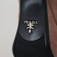 Prada Dark Rose Suede Camoscio Sandals Block Heels Shoes
