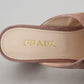 Prada Dark Rose Suede Camoscio Sandals Block Heels Shoes