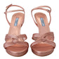 Prada Ankle Strap Heels Stiletto Sandals Leather