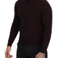 Dolce & Gabbana Brown Wool Turtle Neck Pullover Sweater