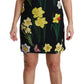 Dolce & Gabbana Black Floral Sleeveless Sheath Mini Dress
