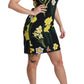 Dolce & Gabbana Black Floral Sleeveless Sheath Mini Dress