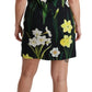 Dolce & Gabbana Black Floral Sleeveless Sheath Mini Dress