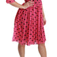 Dolce & Gabbana Pink Polka Dots A-line Knee Length Dress