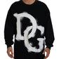 Dolce & Gabbana Black DG Logo Cotton Pullover Sweater