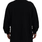 Dolce & Gabbana Black DG Logo Cotton Pullover Sweater