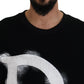 Dolce & Gabbana Black DG Logo Cotton Pullover Sweater