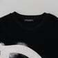 Dolce & Gabbana Black DG Logo Cotton Pullover Sweater
