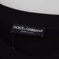 Dolce & Gabbana Black DG Logo Cotton Pullover Sweater