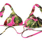 Dolce & Gabbana Pink Printed Nylon Swimsuit Bikini Top Swimwear