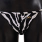 Dolce & Gabbana Black White Zebra Swimsuit Bikini Bottom Swimwear