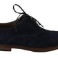 Dolce & Gabbana Blue Leather Marsala Derby Goatskin Shoes