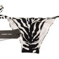 Dolce & Gabbana Black White Zebra Swimsuit Bikini Bottom Swimwear