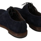 Dolce & Gabbana Blue Leather Marsala Derby Goatskin Shoes