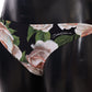 Dolce & Gabbana Black Roses Print Swimsuit Bikini Bottom Swimwear