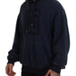 Dolce & Gabbana Dark Blue Cotton Hooded Sweatshirt Sweater